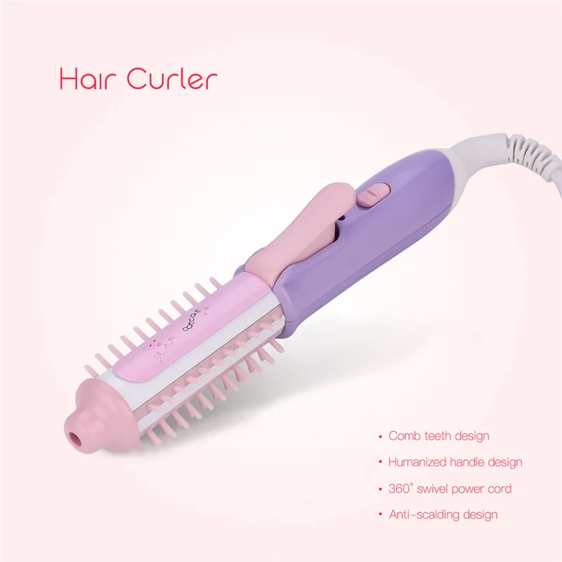 

Mini Electronic Hair Curling Irons Magic Air Curler Wand Curl Constant Temperature Ceramic Corrugated Crimper Waves Iron Tools
