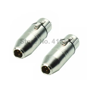 

4PCS/lot XLR Female socket to 3 pin Mini XLR Male Microphone adapter
