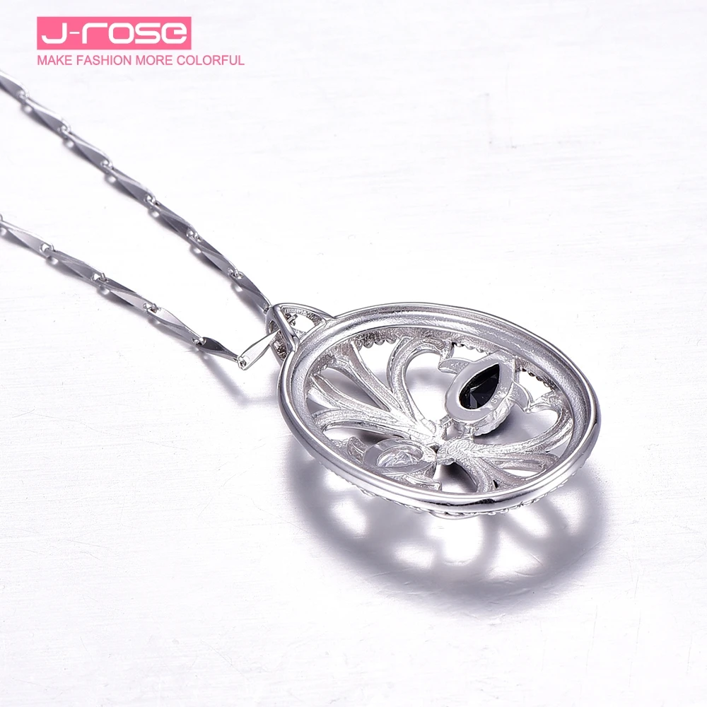 Хит продаж Jrose Pear Cut белая CZ & черная маска из стерлингового серебра 925 пробы кулон
