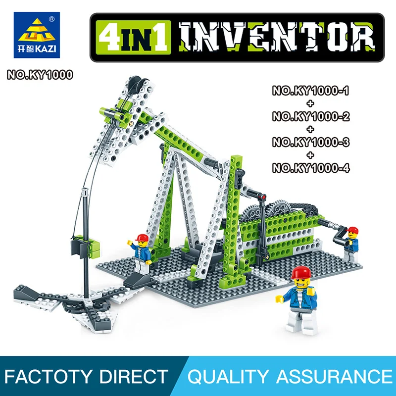 

KAZI 1000 Educational building blocks inventor learning Bricks for kids Plastic block toys for children Compatible legoing