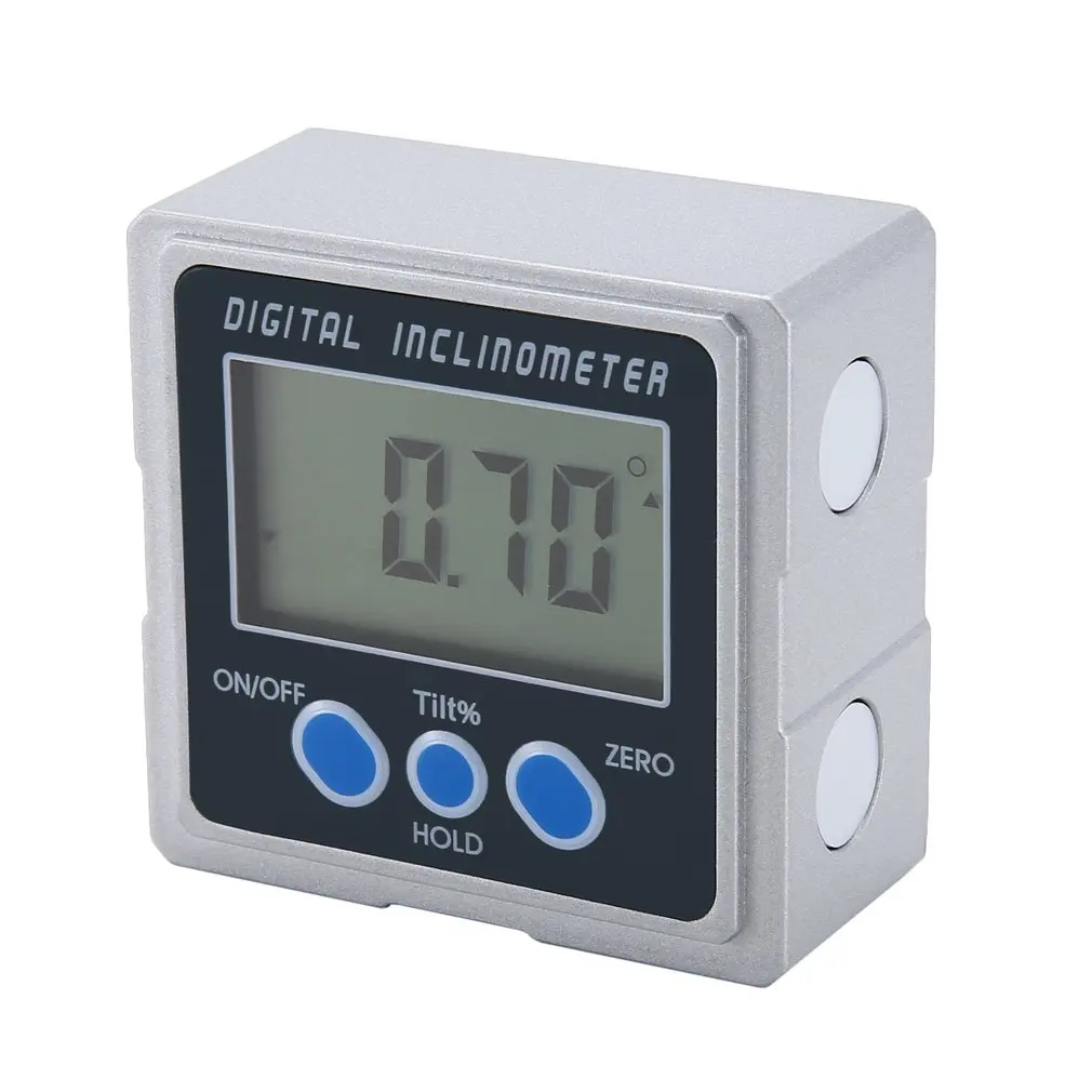 

Mini Digital Angle Gauge Electronic Protractor Inclinometer Waterproof Tilt Box with Three Sides Magnetic Base Drop Shipping
