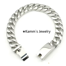 Качественный 22 см* 12 мм мужской браслет из нержавеющей стали мужской ювелирный браслет цепочка браслет мужской pulseira masculina браслеты и браслеты KB539