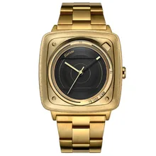 2016 simple japan movement fashion rose gold color stainless steel strap women unique square share temperament
