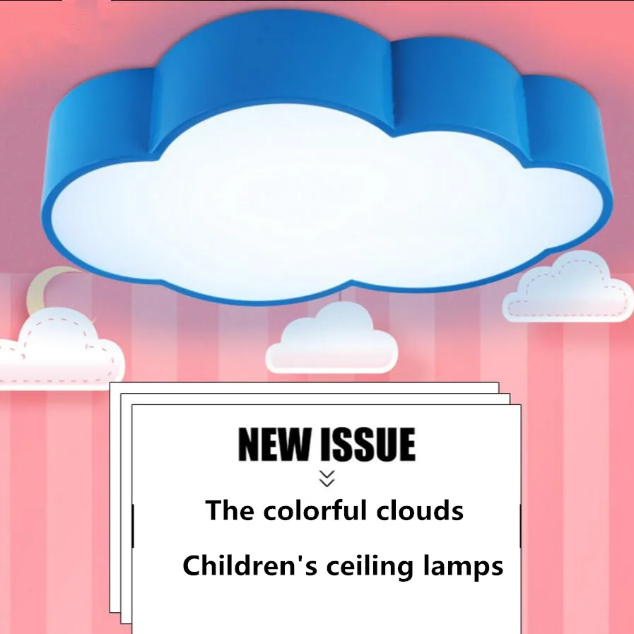 

Modern Ceiling lamps LED The cloud metal Ironware Acrylic colorful iron light Children Bedroom indoor lightings light fixture