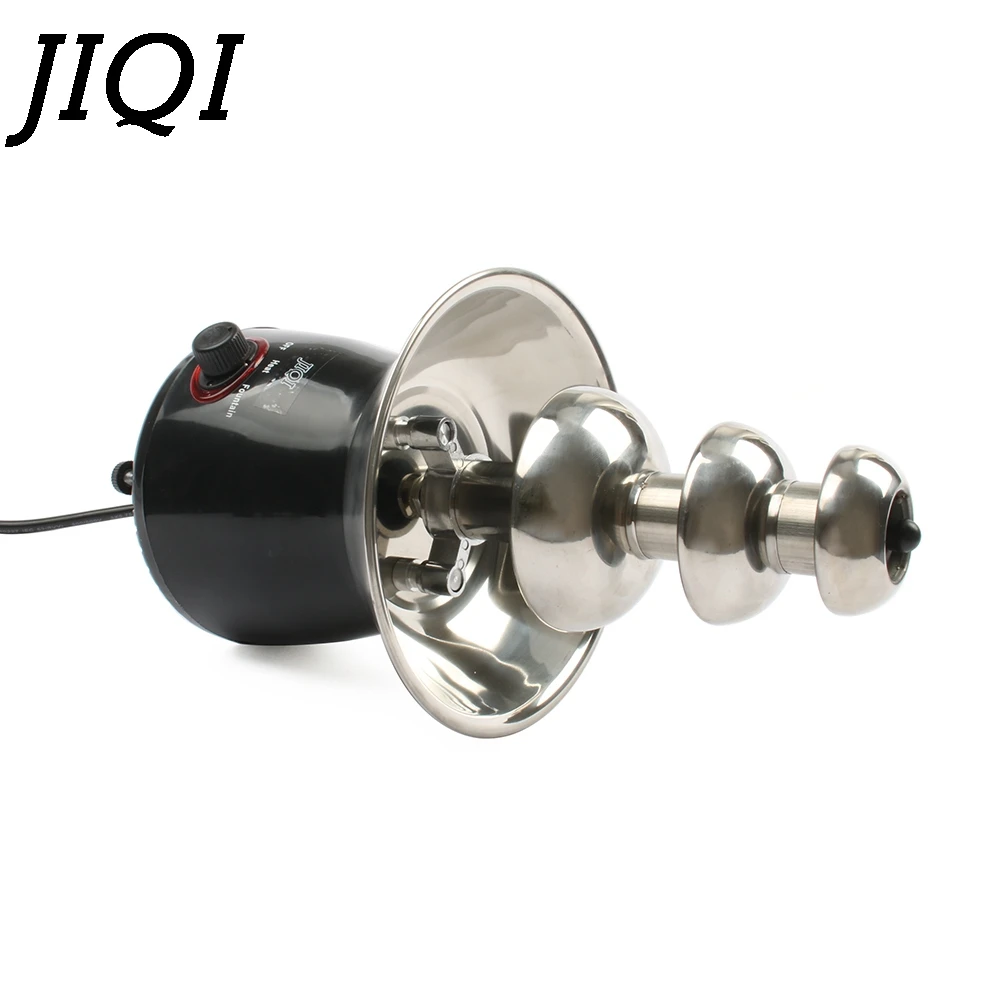 JIQI DIY 3 уровневые шоколадные фонтаны мини фонтанчик из нержавеющей стали с