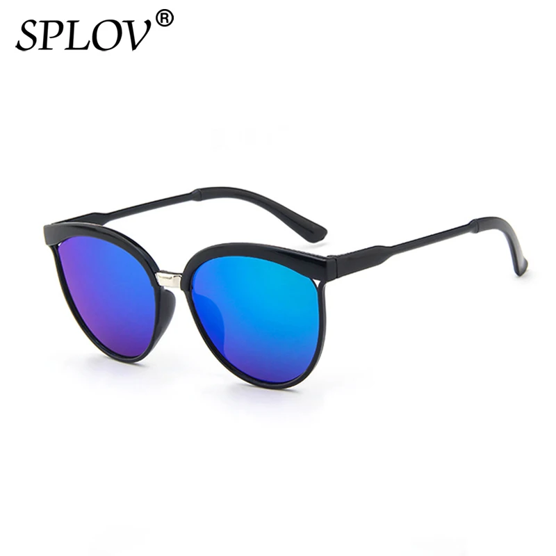 

SPLOV New Fashion Cat Eye Sunglasses Women Brand Designer Oversize Mirrored Sun Glasses Retro Female Eyewear Oculos De Sol UV400