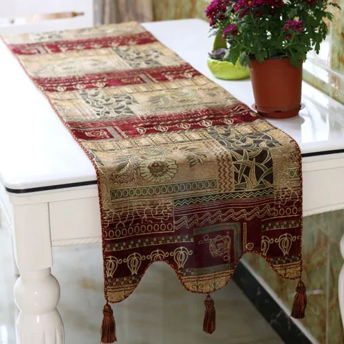 NEW unique Classic luxury red Personality pattern jacquard fabric table