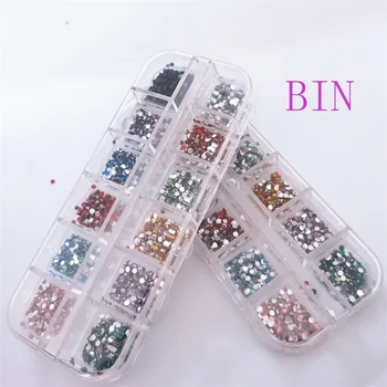 

1Box(3000Pcs) Mixed Acrylic Round Beads For Needlework FlatBack Cabochon Scrapbook Decoration DIY Embellishments Accessories