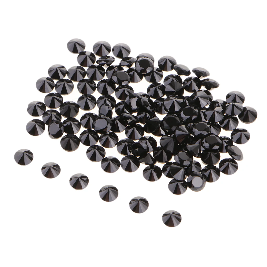 100pcs Zircon Diamond Crystal Faceted Loose Spacer Beads DIY Wedding Party 6mm Jewelry Charms Pendants Decorations