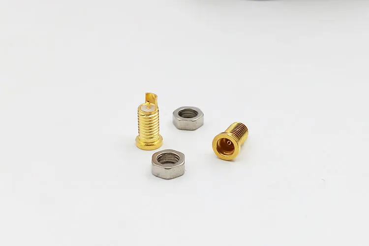

10pcs Universal pin socket Female seat Built-in thread nut Mmcx pure copper gold plated(don't contain the shell) 10pcs