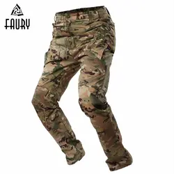 Тактический Камуфляж Военная униформа брюки для девочек для мужчин солдат армейские мотобрюки Militar работы армии наряд MC Multi Terrain