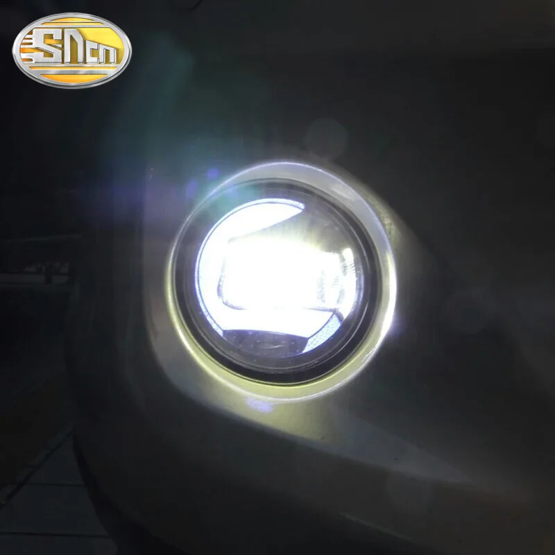 2-в-1 функции безопасности вождения светодиоидные лампы автомобиля фары дневного света Автомобильный противотуманный прожектор для Toyota Auris 2009