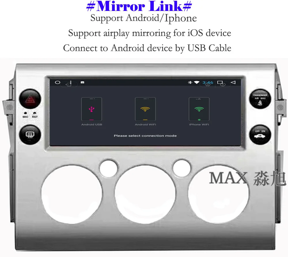 Discount MAX 2G RAM 32G ROM 10.25" Android 8.1.0 Car DVD For Toyota FJ Cruiser 2007-2017 Car Radio RDS 4G WiFi SWC GPS Free Map Bluetooth 9
