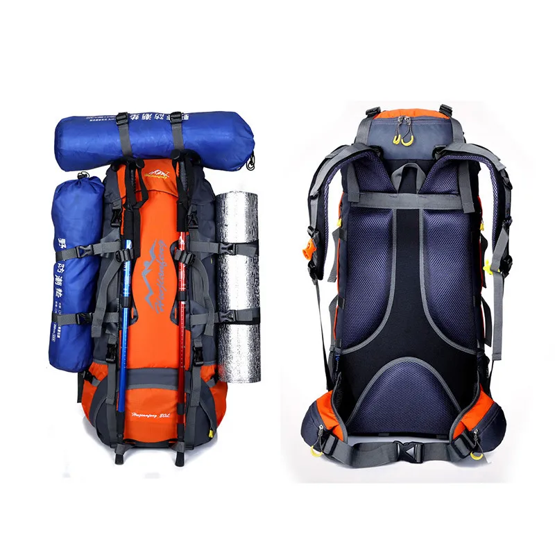 Trail running 80L impermeable deportes Tactical Camping senderismo mochila equipaje mochila bolsa nuevo cinturon trail deporte Trail running 80L impermeable deportes Tactical Camping senderismo mochila equipaje mochila bolsa nuevo cinturon trail deporte