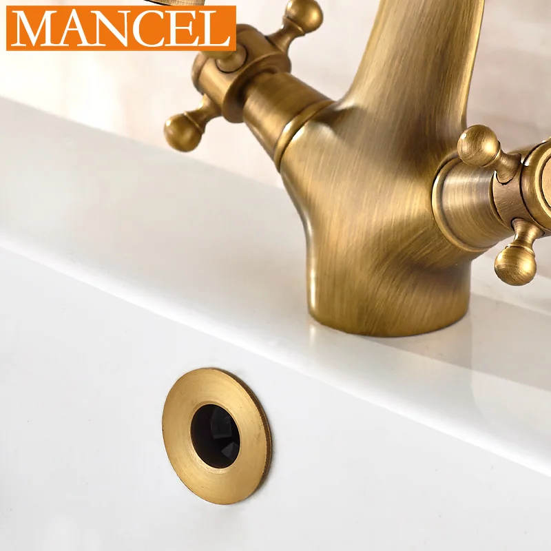 Mancel Solid Brass Bathroom Sink Basin Overflow Cover 4