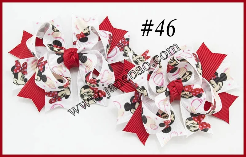 300set3. 5''pigtail Луки характер волосы луки набор из двух Вдохновленный волос Луки Принцесса Волосы Луки заколки для волос