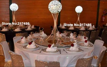 

(no light )sliver mental Crystal ball centerpiece, wedding decorative centerpiece