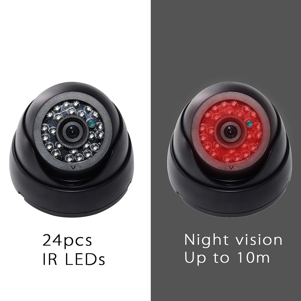 

One Set Dome CCTV Camera with 24pcs LEDs 720P HD Night Vision 3.6mm Lens XXM8