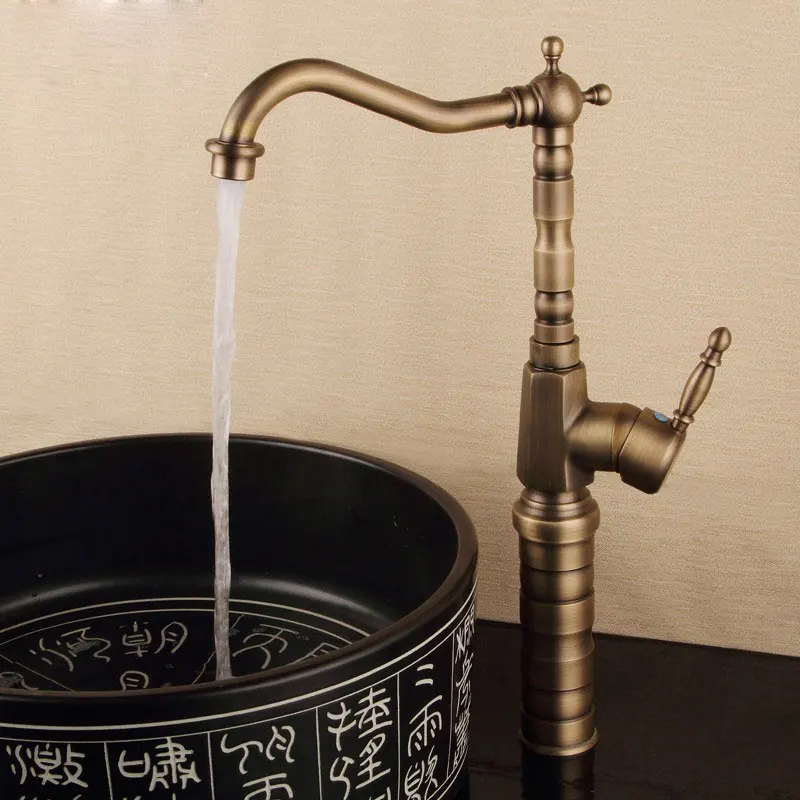 

antique copper basin faucet faucet lavatory countertop retro cold and hot water tap