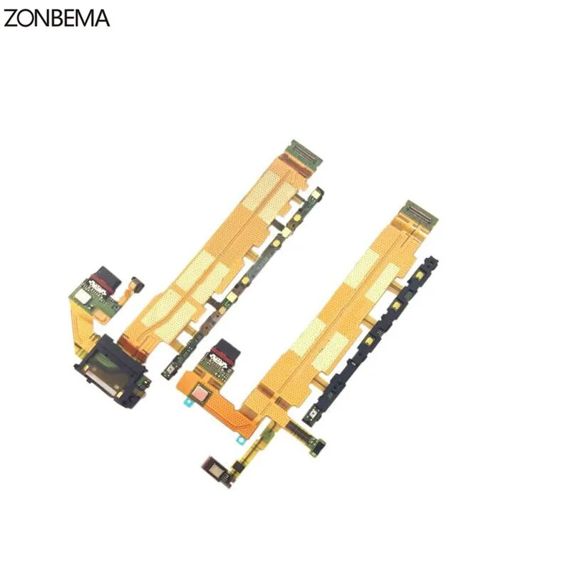 

ZONBEMA Power on off Flex Cable For Sony Xperia Z4 Z3+ Z3 Plus E6553 E6533 Volume USB charging port camera switch button Flex