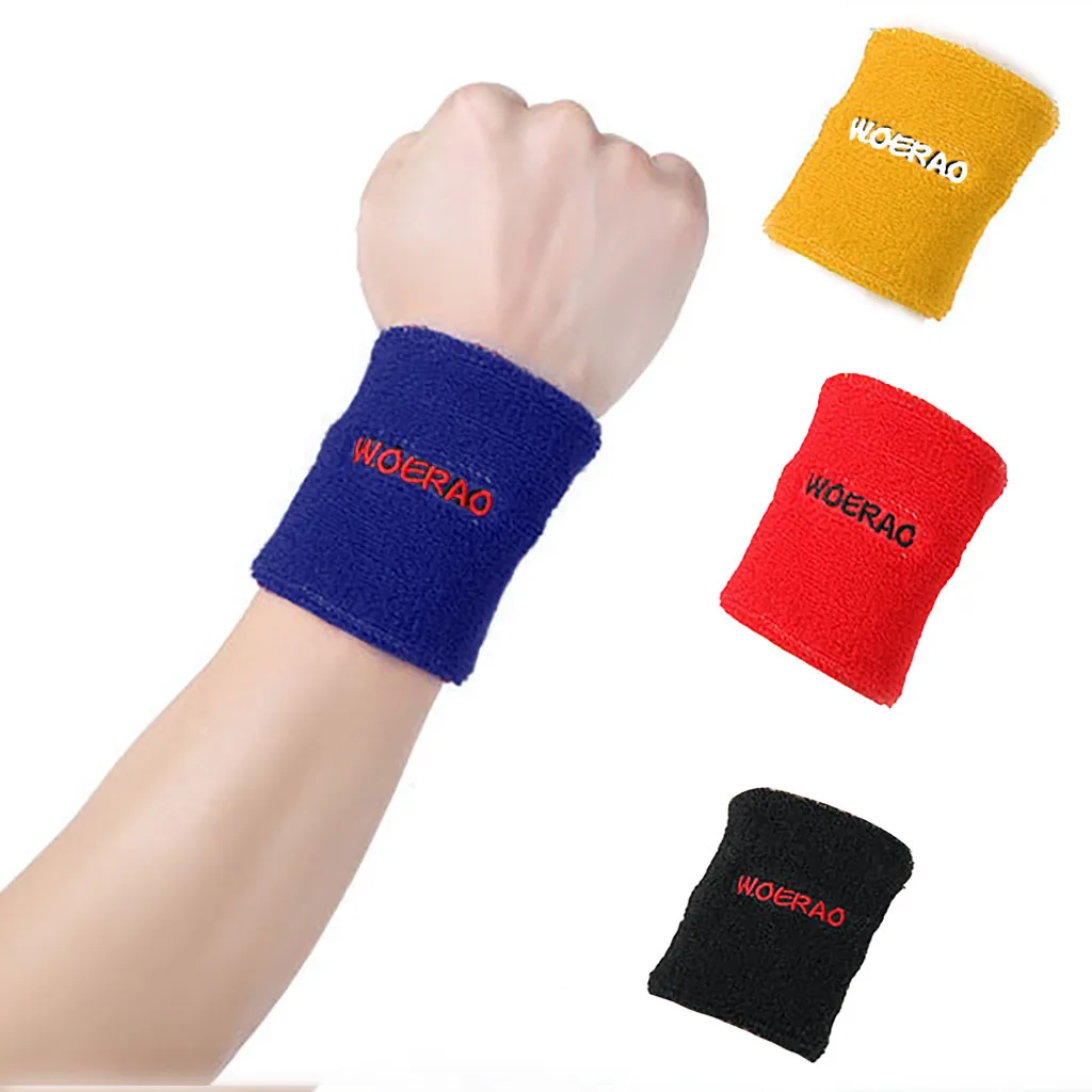 

1pcs Unisex Sport Sweatband Wristband Wrist Protector Running Badminton Basketball Brace Terry Cloth Sweat Band