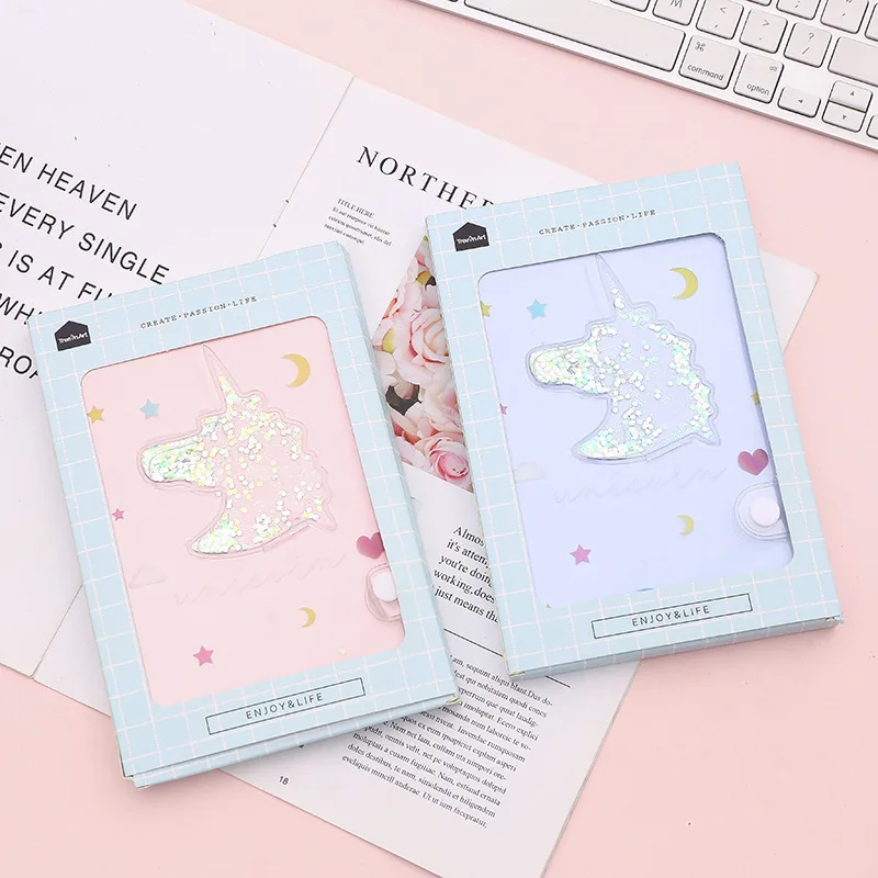 

1 pcs Kawaii PVC Notebook Star unicorn Diary Book Exercise Composition Binding Note Notepad Gift Stationery