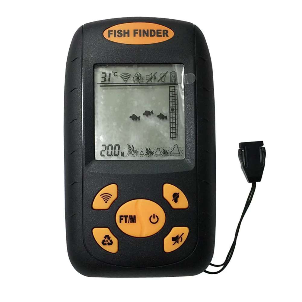 

Practical Wireless Ultrasonic Fish Finder LCD Display Sensitive Professional With Alarm Useful Outdoor Easy Operation Waterproof