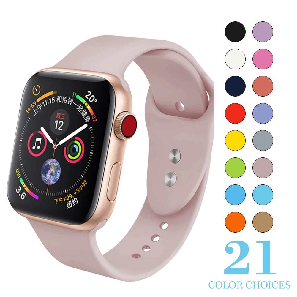 soft Silicone Sports Band for Apple Watch Series 1 Series