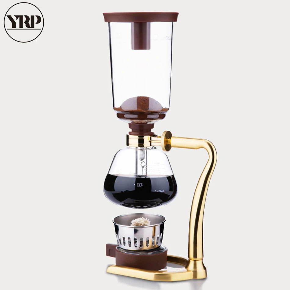 Hand Siphon Coffee Maker Pot Heat-resistant Glass Coffee Machine Filter Kit 3 Hand Siphon Coffee Maker Pot Heat-resistant Glass Coffee Machine Filter Kit 3