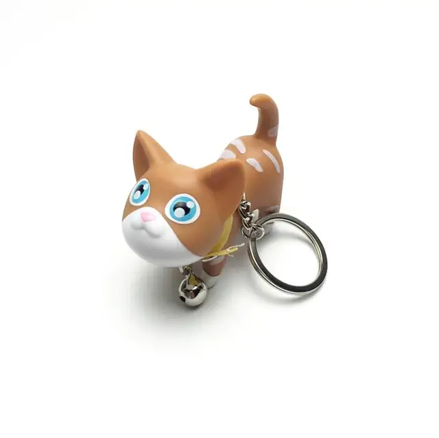 New Fashion Cute Cat Kitten Keychain Lovely Animal Dolls Keyring Bag