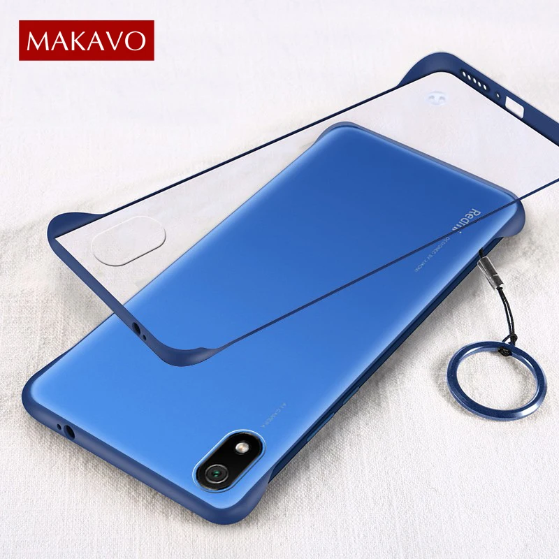 Для Xiaomi Redmi 7A чехол прозрачный Frameles матовый жесткий задняя крышка для 8A чехлы