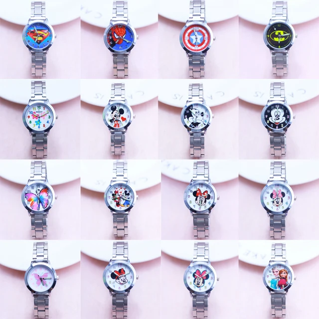 2018 Fashion Cartoon boys Gilr quartz Watch spiderman superman Minnie mickey els 2018 Fashion Cartoon boys Gilr quartz Watch spiderman superman Minnie mickey els