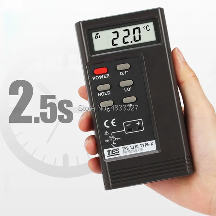 TES 1310 Цифровой тип термометра-K термопары тестер температуры считыватель датчик метр+ детектор датчик термопары