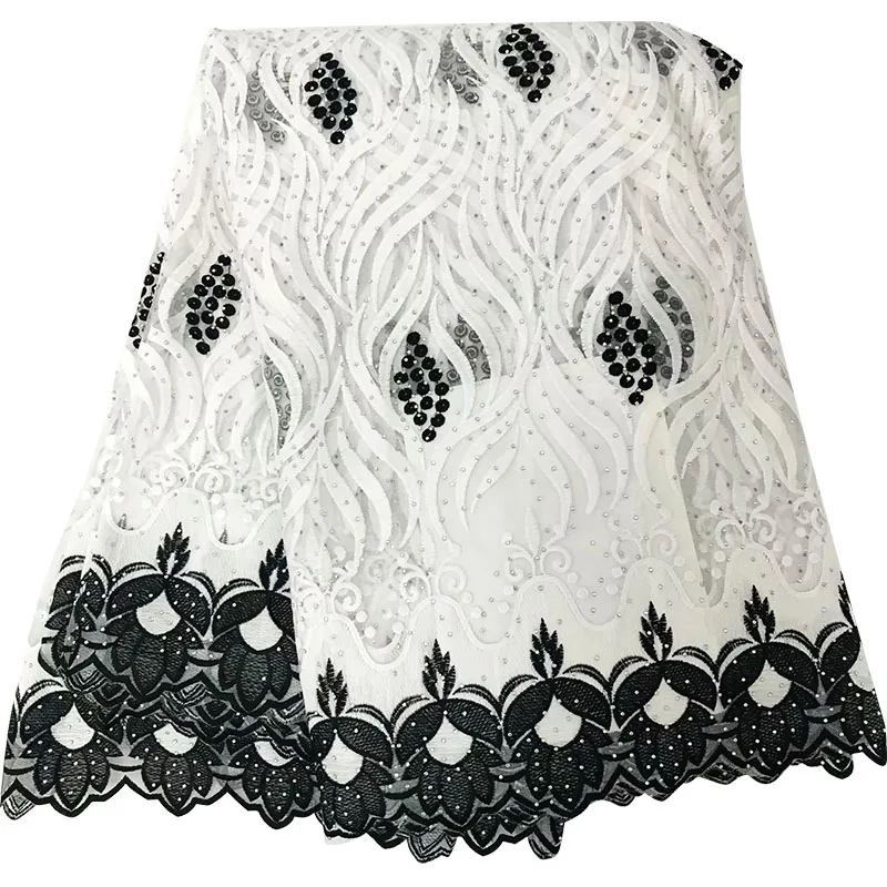 High Quality African Cord Lace Fabrics New Coming Nigerian Laces Fabric For Women Latest Design French Tulle FabricHX1594-1 | Дом и сад