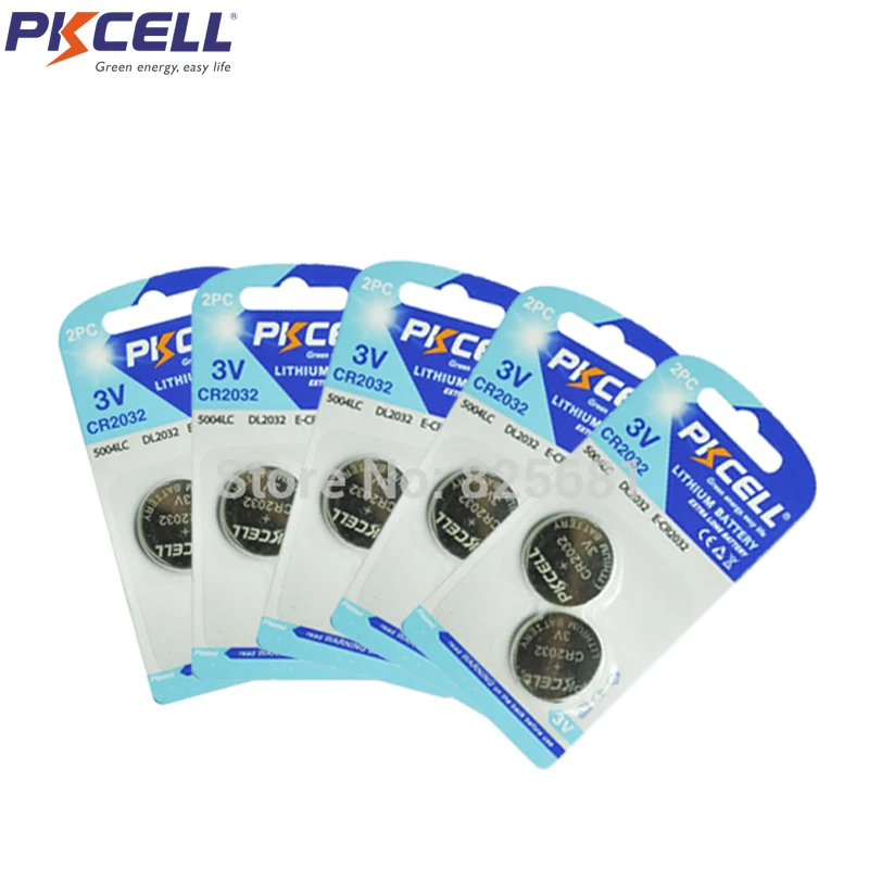 

10Pcs 5Card CR2032 BR2032 DL2032 SB-T15 EA2032C ECR2032 L2032 CR 2032 Lithium Li-ion 3V Button Cell Coin Battery