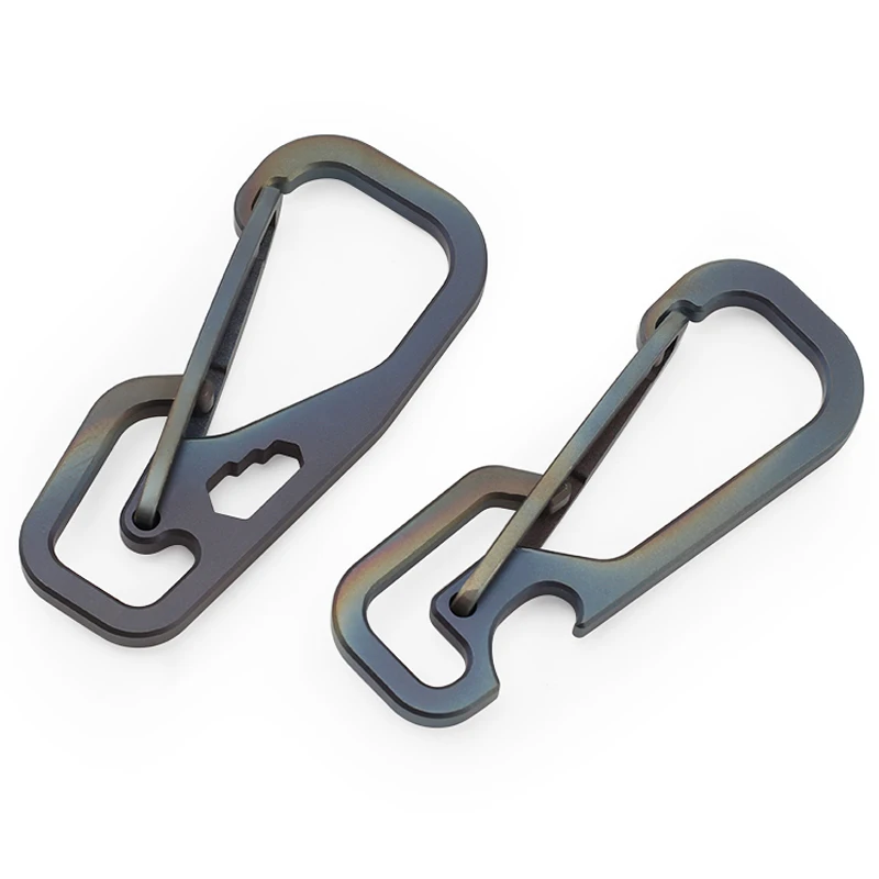 

TC4 Titanium Alloy Bottle Opener Keychain Buckle Multi EDC Outdoor Tool
