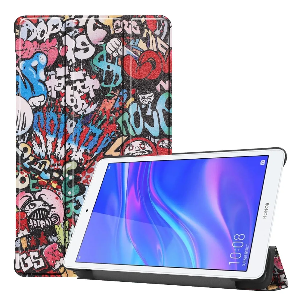 Складной тонкий чехол для huawei Mediapad M5 lite 8,0 JDN2-W09 JDN2-AL00 чехол для планшета huawei Mediapad m5 lite 8 дюймов Чехол+ ручка