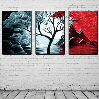 

Durable Tree Background Drawing Decor Paper Landscape Oil Painting Computer Air Brush Wall Spurt Draws