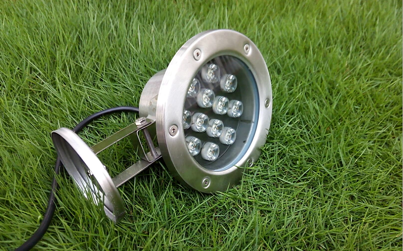 12 Вт светодиодный прожектор IP68 Piscina 12 V 110 V 220 V Открытый водонепроницаемый фары лампы теплый белый/холодный белый/синий/зеленый 10 шт
