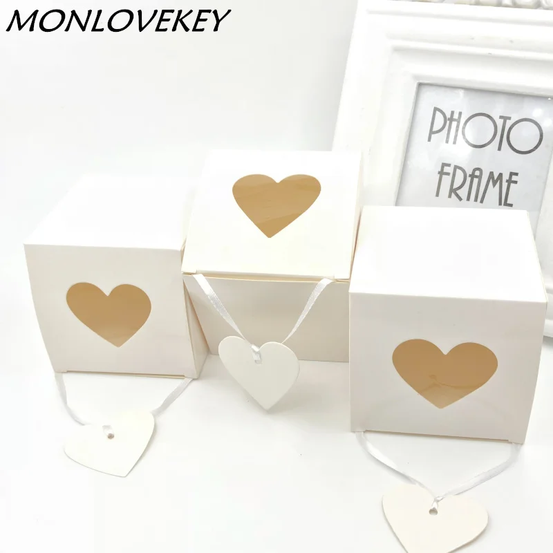 Большой Размеры надписи Sweet Love Heart конфеты подарочные коробки с лентой для тортов