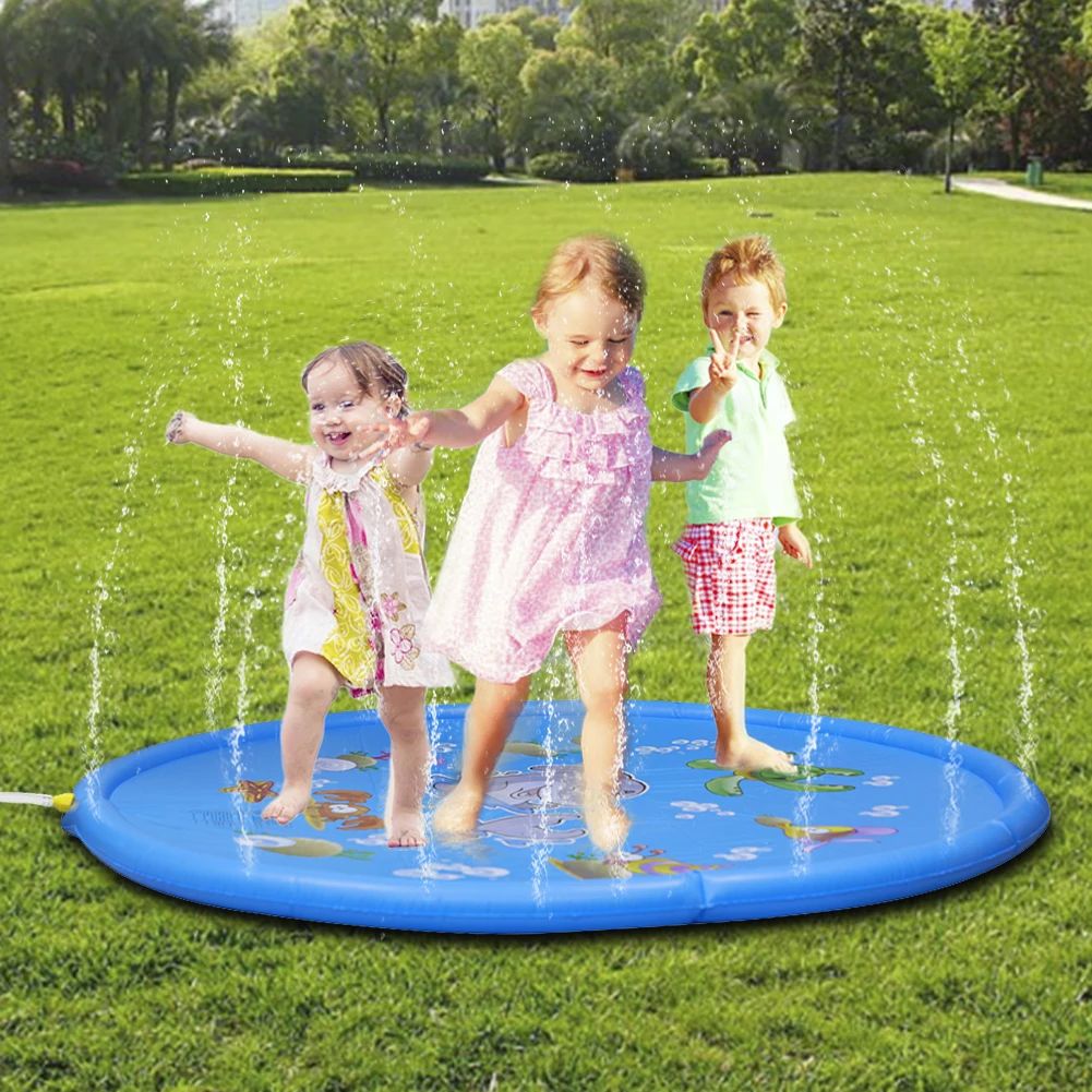 

Diameter 170cm Splash Play Mat for Kids Pet Toys Outdoor Sprinkler pad for Children Infants Toddlers Kids Swimming Water Game