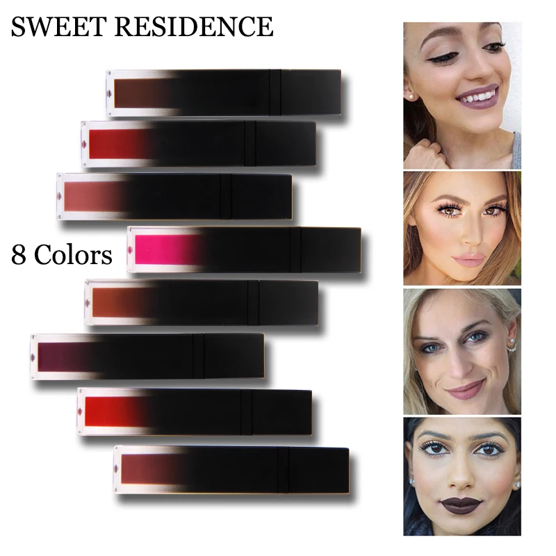 

Waterproof Lip Gloss Matte Liquid Lipstick Matte Lipstick Lipkit Cosmetics Makeup Nude Purple Black Rose Kyliejenner Lipsticks