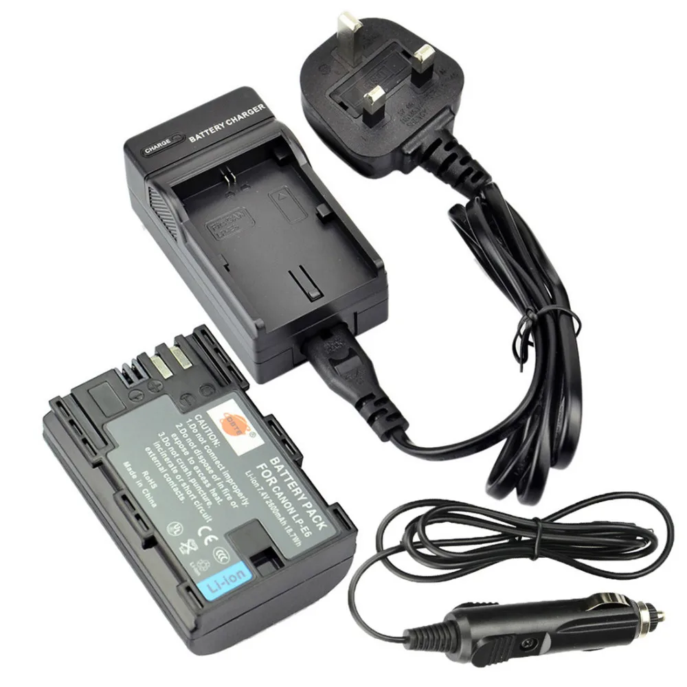 

DSTE 10pcs LP-E6 lp-e6 Battery + 10pcs Travel and Car Charger for Canon EOS 5DS R 5D Mark II 5D Mark III 6D 7D EOS 5DS R Camera