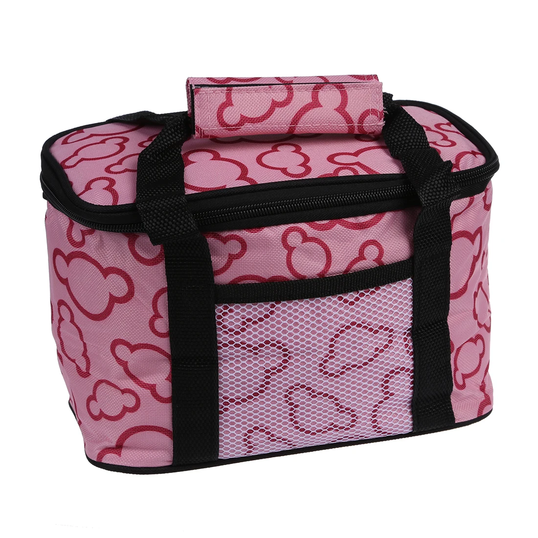 Изолированная и водостойкая подкладка Ланч-бокс сумка-холодильник сумка-розовый