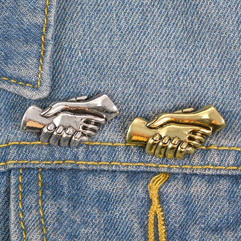 Punk Skeleton Hand Pins and Brooches Metal OK Fist Handshake Large Enamel Pin Badges Various gestures Jewelry for women men Gift