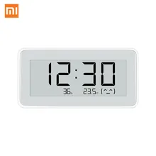 Xiaomi Mijia BT4.0 Беспроводной смарт-электрический цифровой часы с гигрометром термометр ЖК-дисплей Температура измерительные инструменты для дома и улицы