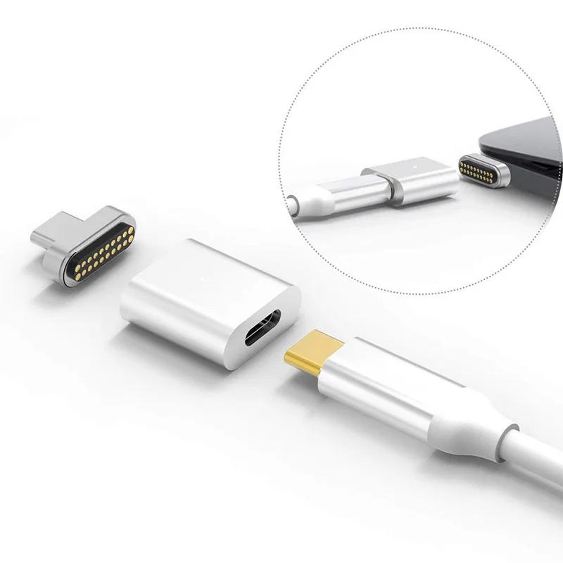 

10Gbp/s Magnet USB3.1 Type C Power Delivery Fast Charging Connector Converter Phone Charger For Samsung S9 S8 Note 8 Xiaomi mi6