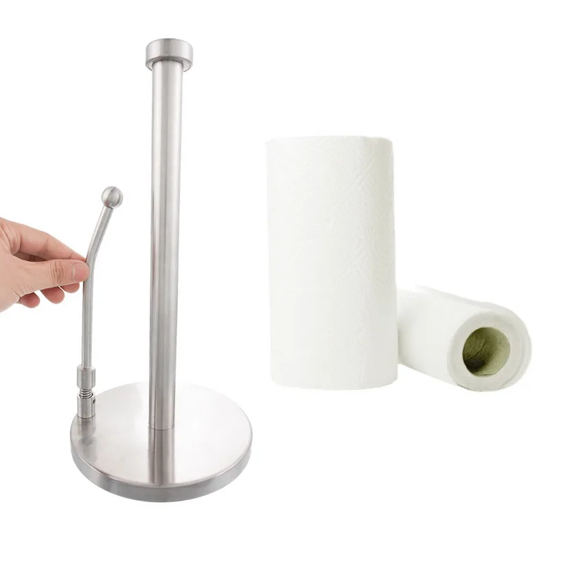 LASPERAL вертикальный Большой держатель для бумажных полотенец, кухонный держатель для бумаги из нержавеющей стали, работает с различными размерами бумажных рулонов