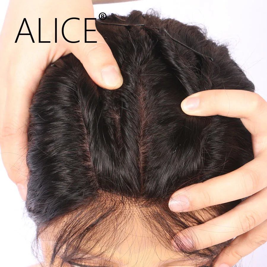 ALICE Wet And Wavy Silk Top Full Lace Wig With Baby font b Hair b font