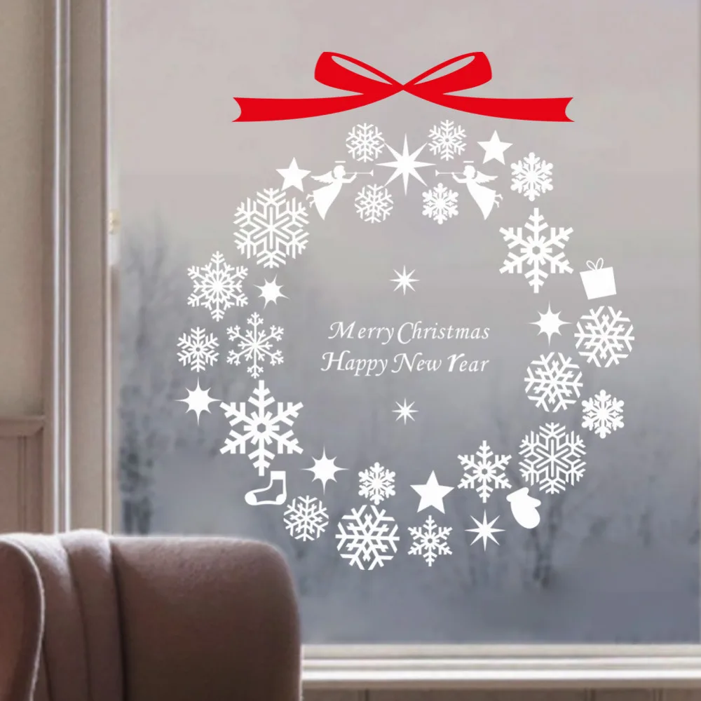 

Snowflake Window Stickers Christmas Wall Stickers Window Glass Cabinets Backdrop Decoration Window Stickers New Year C